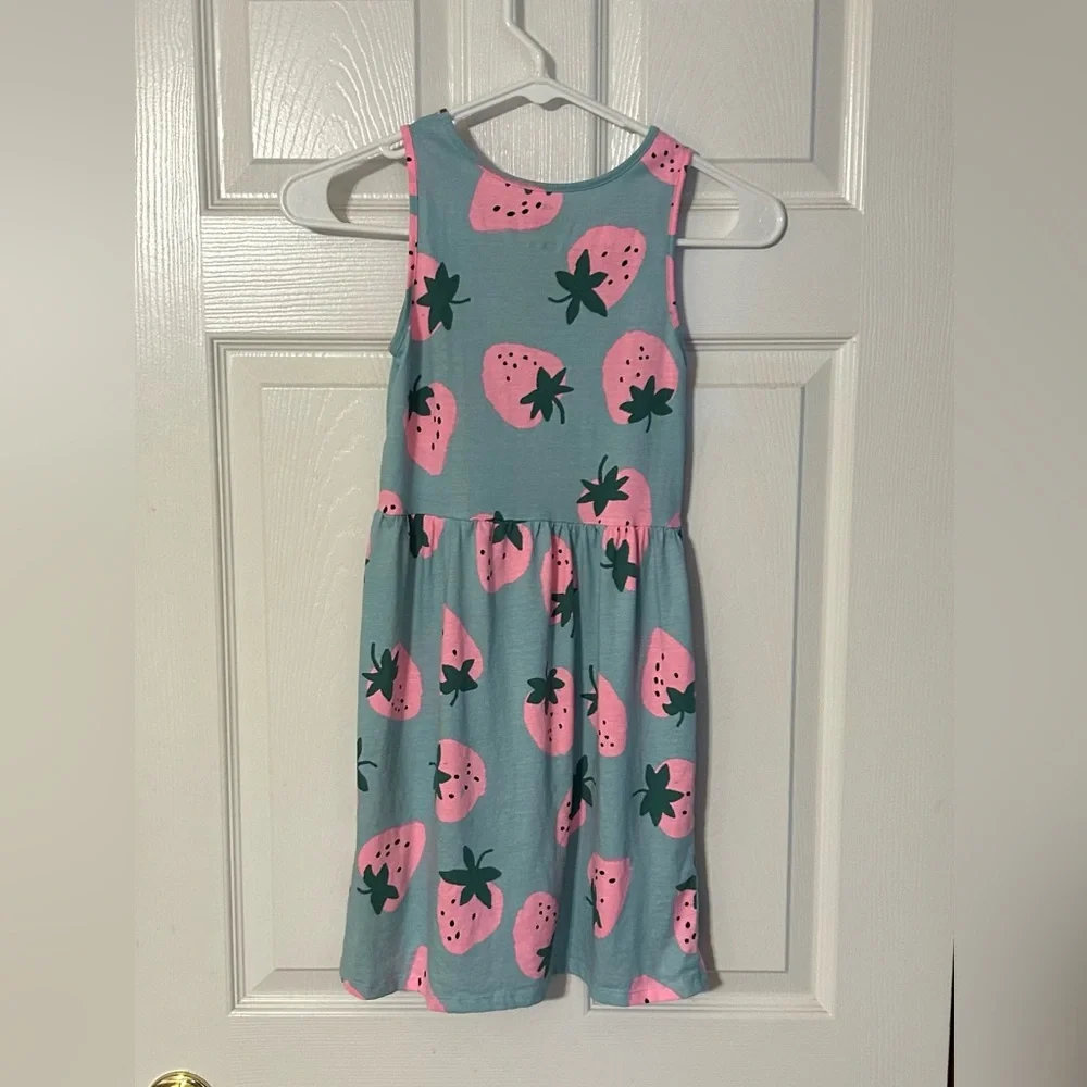 Carter's Kids Strawberry Print‎ Dress - Pink and Blue